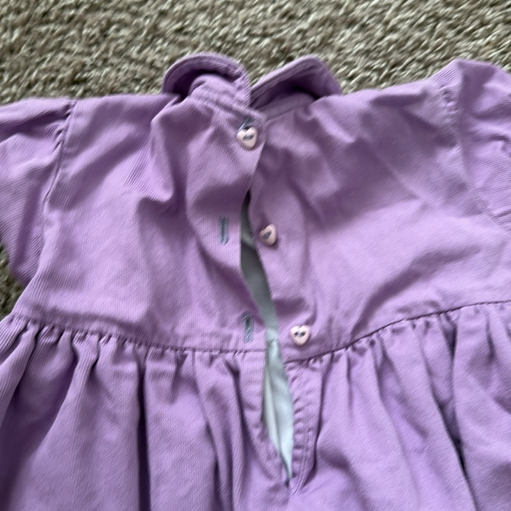 Vintage baby girl embroidered smoked dress - Picture 4 of 4